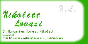 nikolett lovasi business card